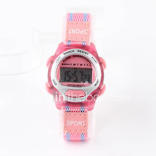 Digital Digital Watch Sport Watch Water Resistant / Water Proof Fabric Band Charm Fashion Pink