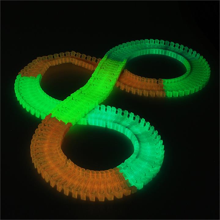 DIY Enlighten Magic LED Tracks Bending Glow In The Dark 165 pieces Race Track Kids Toys Gift