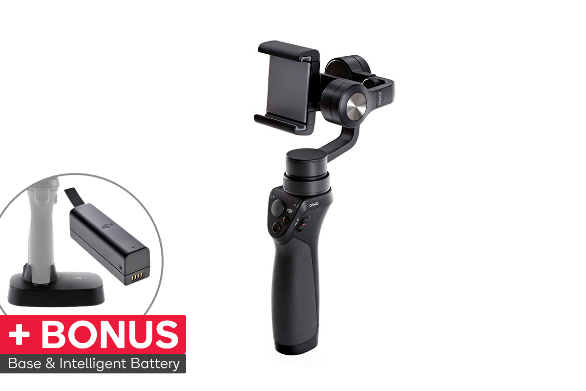 DJI Osmo Mobile with Bonus Base & Battery - Black