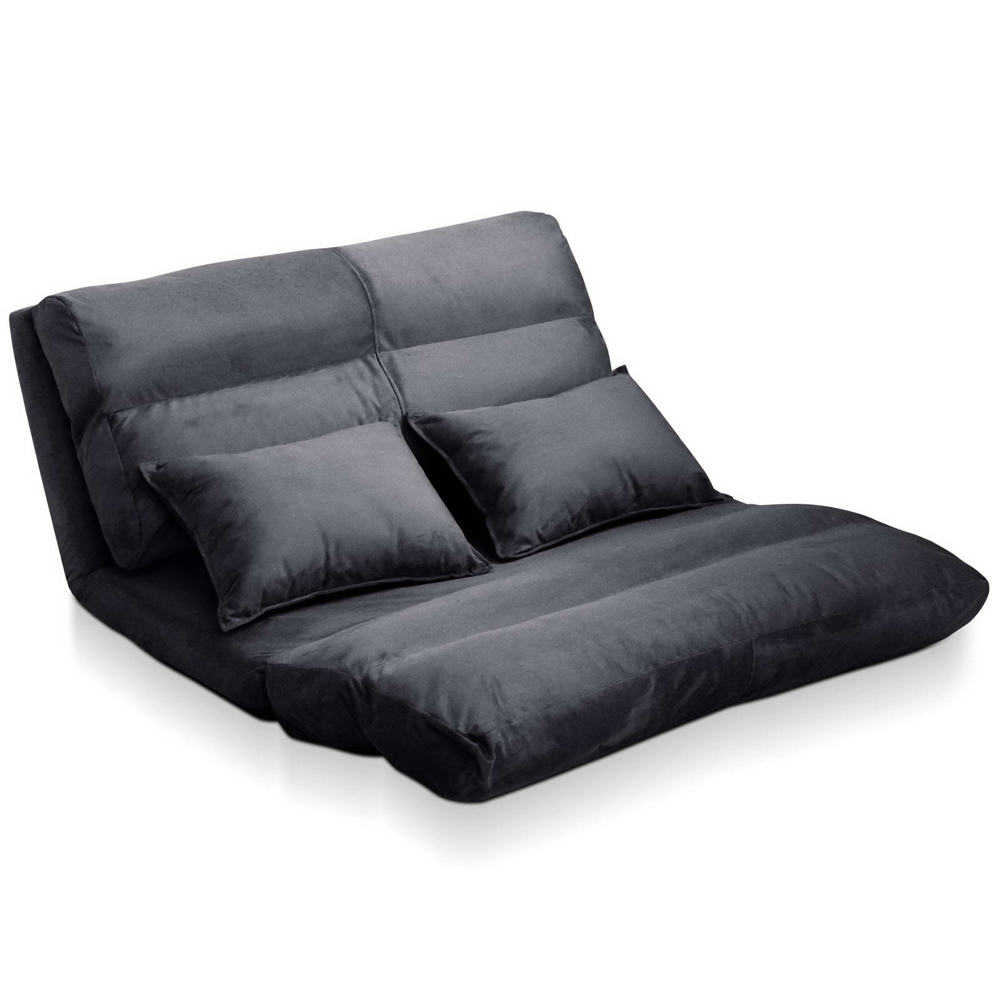 (Double) Size Adjustable Lounge Sofa 5 positions (Charcoal)