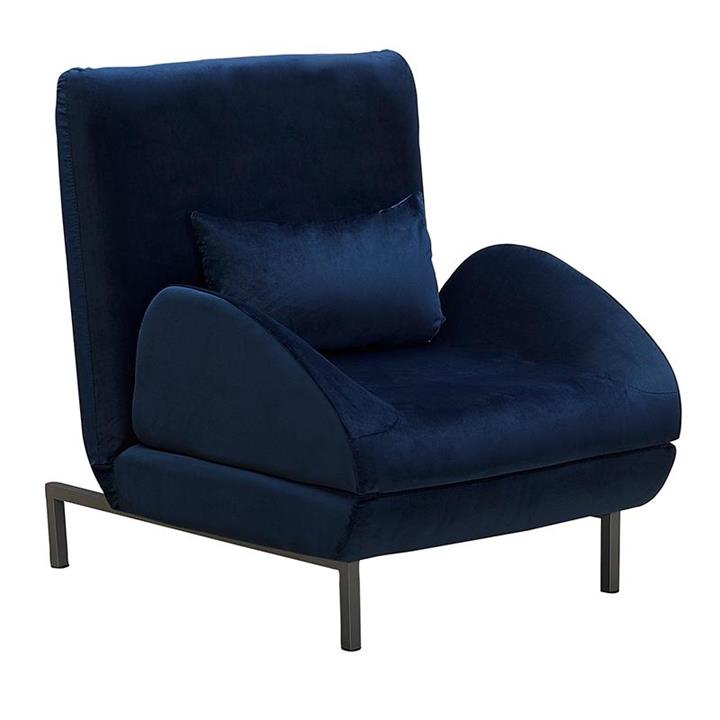 Dolan Lounge Chair Sofa Bed | Midnight Blue Velvet