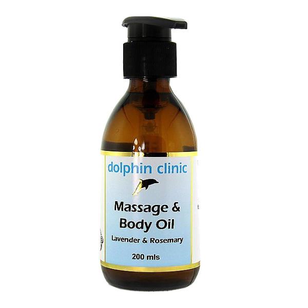 Dolphin Clinic Massage & Body Oil  Lavender & Rosemary 200ml