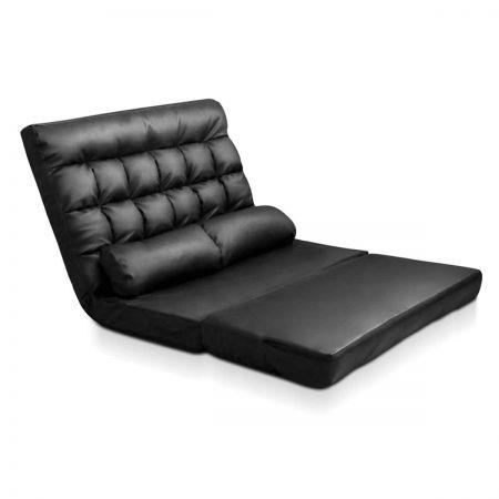 Double Size Adjustable Lounge Sofa - 10 positions PU Leather