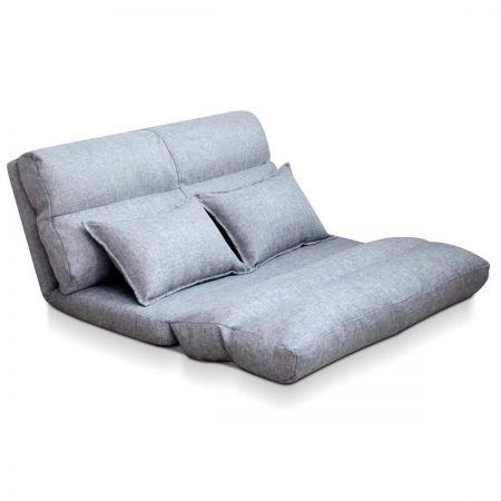 Double Size Adjustable Lounge Sofa - 5 positions - Grey