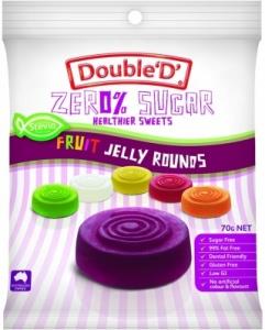 Double D Sugar Free Fruit Jelly Rounds 70g