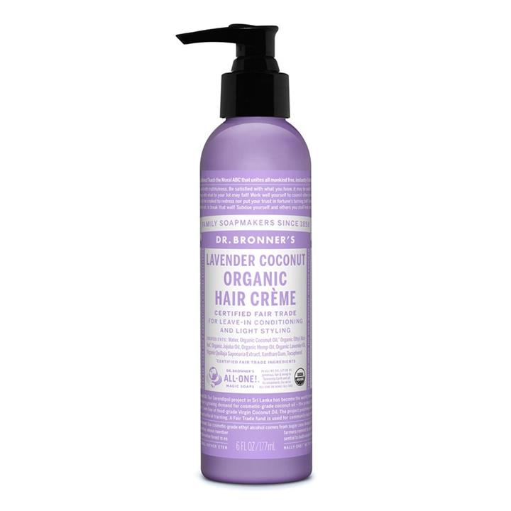 Dr Bronner's Organic Hair Creme - Lavender & Coconut (177ml)