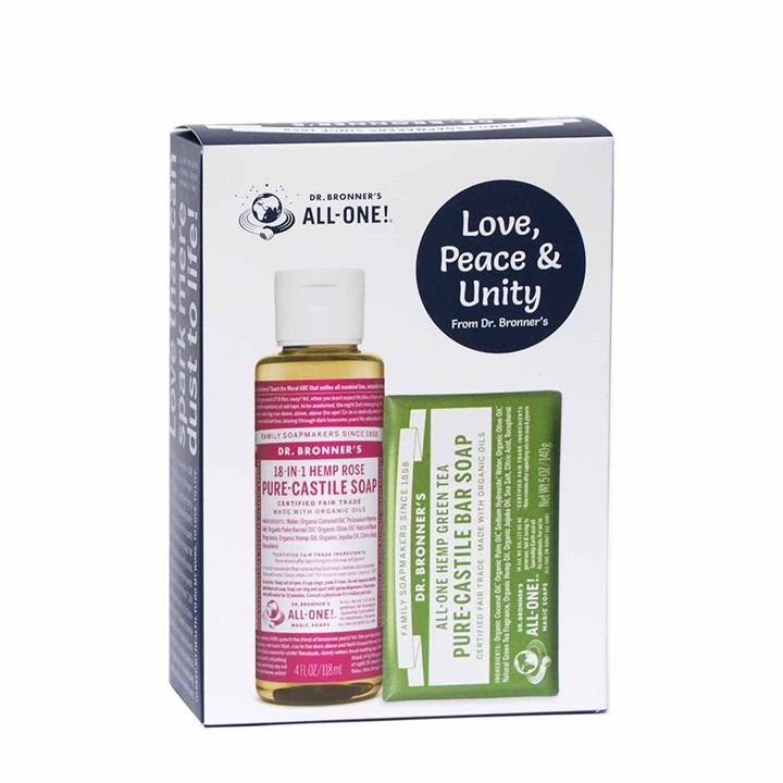 Dr Bronner's Gift Pack Green Tea & Rose