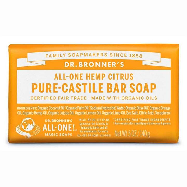 Dr Bronner's Original Bar Soap - Citrus & Orange (140g)