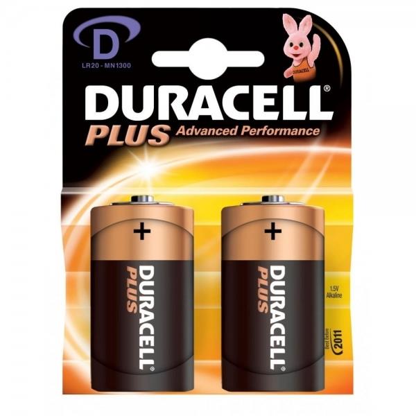 Duracell Plus Power D Size 2 Pack MN1300B2