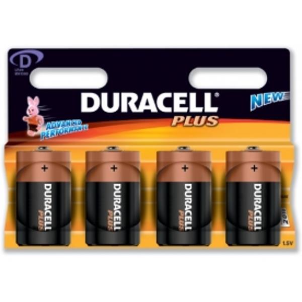 Duracell Plus Power D Size 4 Pack MN1300B4