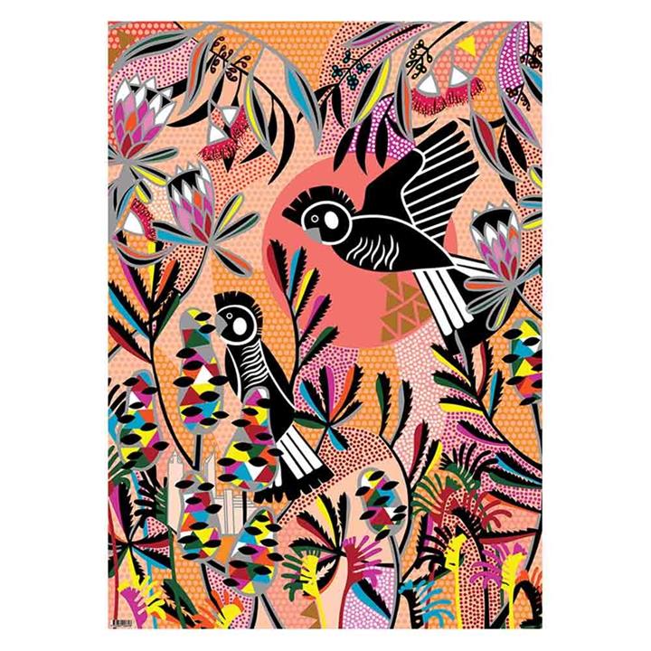 Earth Greetings Wrapping Paper - Carnaby's Cockatoos (1 Sheet)