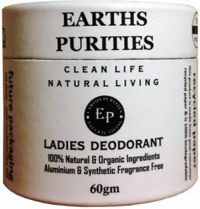 Earths Purities Ladies Natural Deodorant Paste with Applicator 60g in a Box