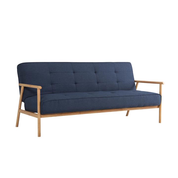 Ebba 3 Seater Scandi Style Sofa Bed - Denim Blue