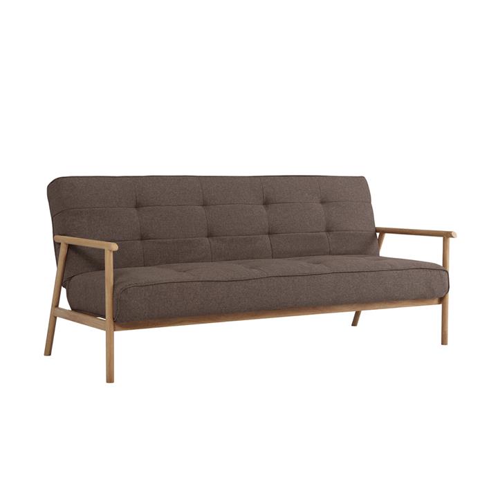 Ebba 3 Seater Scandi Style Sofa Bed - Cacao