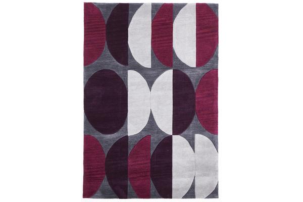 Eclipse Modern Rug Aubergine Grey 225x155cm