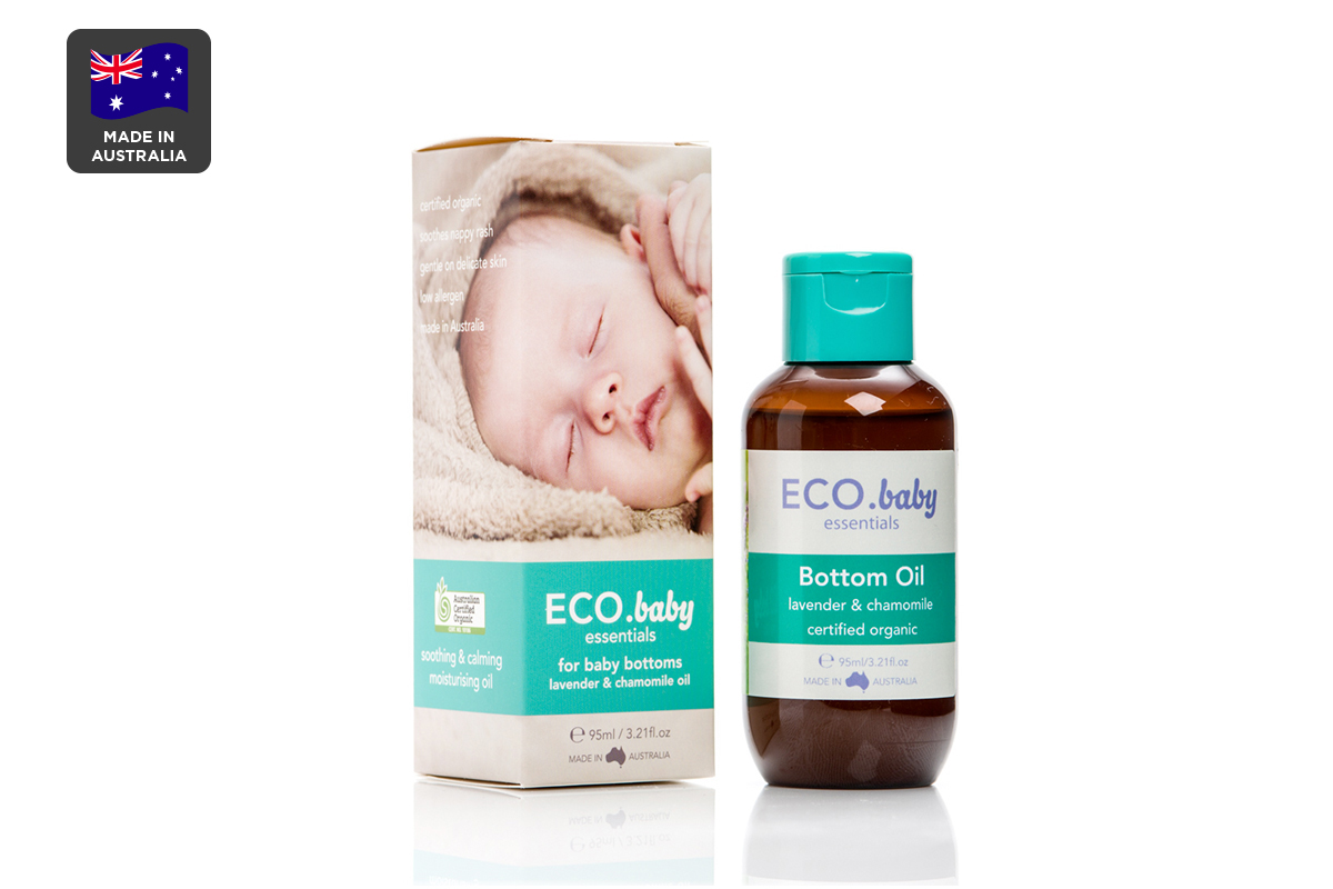 ECO. Baby Essentials Certified Organic Bottom Oil with Lavender & Chamomile (95mL)