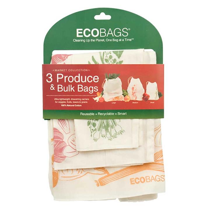 Eco Bags Bulk & Produce Cotton Bags 3 Pack