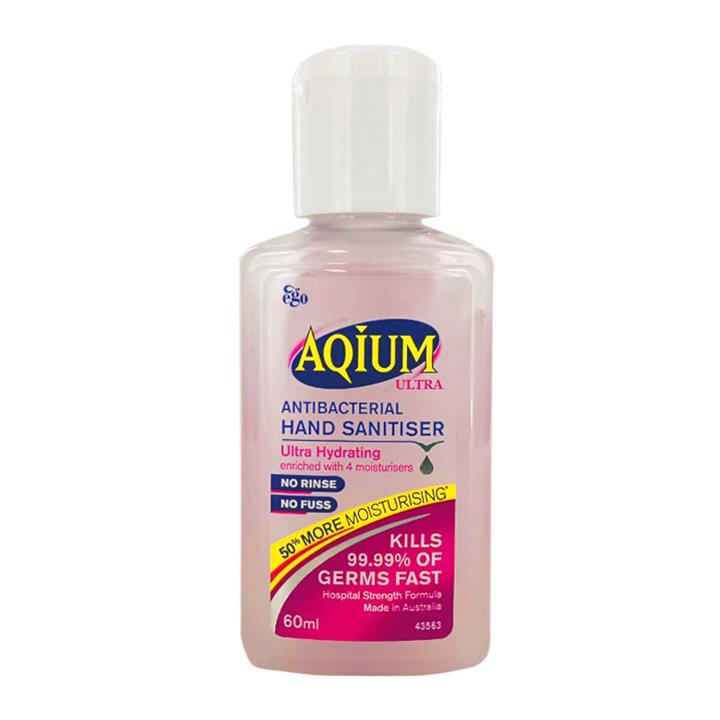 Ego Aqium Antibacterial Ultra Hand Sanitiser Liquid 60ml