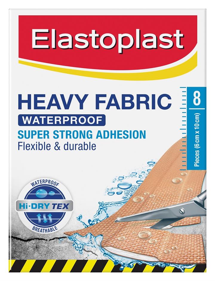 Elastoplast Heavy Fabric Waterproof Dressing 10cm X 6cm X 8 Pieces