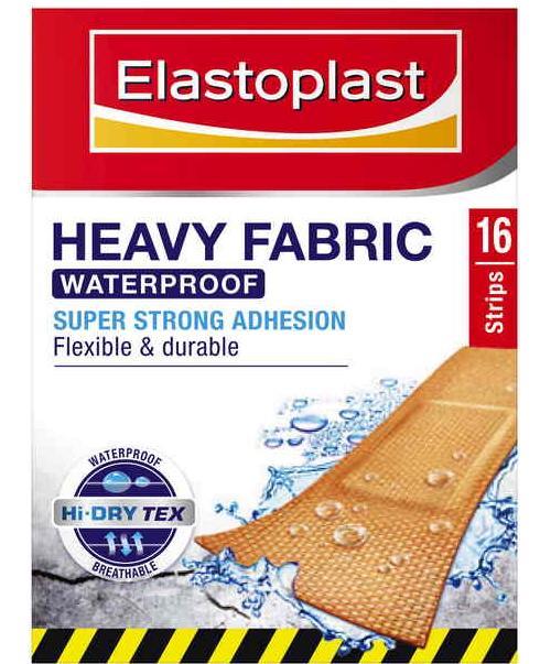 Elastoplast Heavy Fabric Waterproof Strips X 16