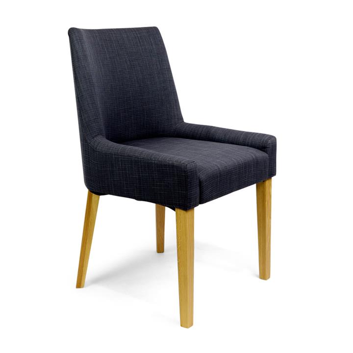 Ella Scoop Back Steel Upholstered Dining Chair