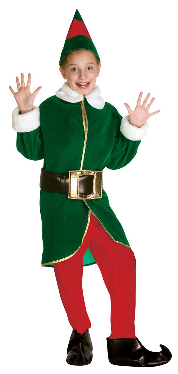 Elf Green Red Child Costume