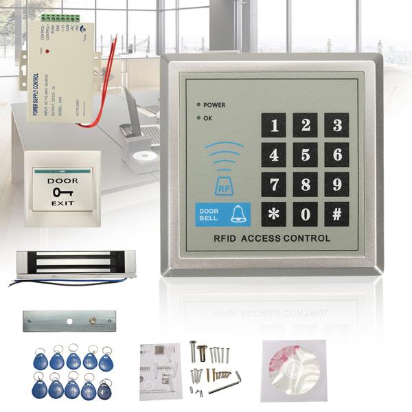 Electric RFID Access Control ID Password Safty Entry System Door Lock Magnetic Set