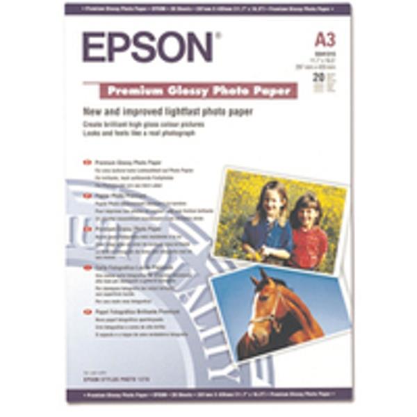 Epson Premium Glossy Photo Paper, Din A3, 255g/mÃâÃÂ², 20 Sheets