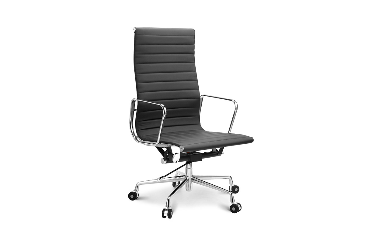 Ergolux Executive Eames Replica High Back Ribbed Office Chair (Black)