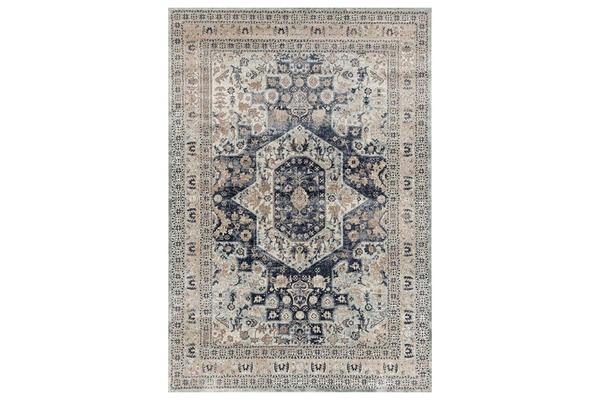 Esquire Brushed Traditional Blue Rug 290X200cm