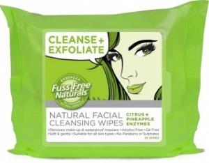 Essenzza Fuss Free Facial Cleanse Wipes Exfoliate 25Pk