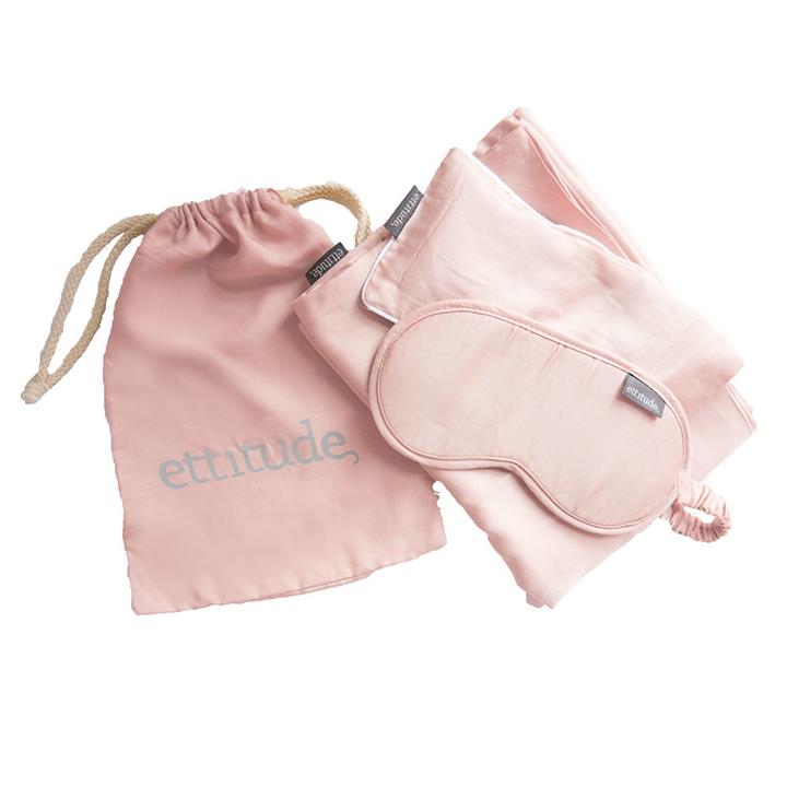 Ettitude Organic Bamboo Travel Kit Cloud Pink