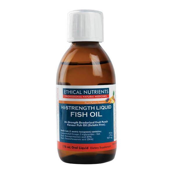 Ethical Nutrients Hi-Strength Liquid Fish Oil 170ml Fresh Mint