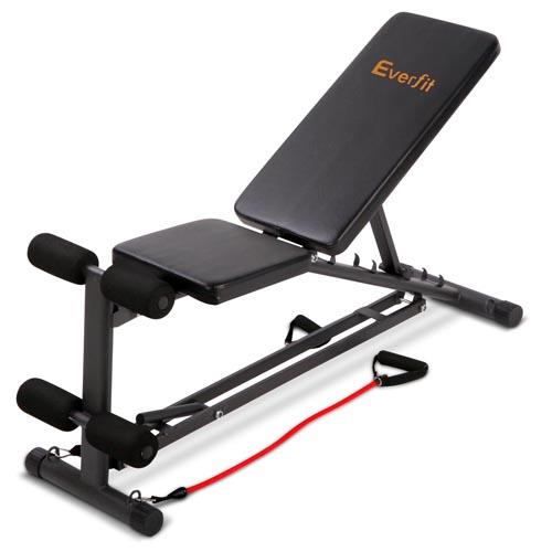 Everfit Weight FID Bench Adjustable w/ Flat Incline Decline Gym Ab Press Exercise Fitness