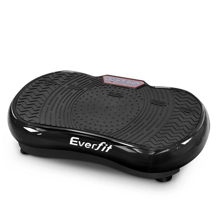 Everfit Vibration Machine Weight Loss Body Shaper Fitness Massage Slimming Platform 1000W Curved Design Black