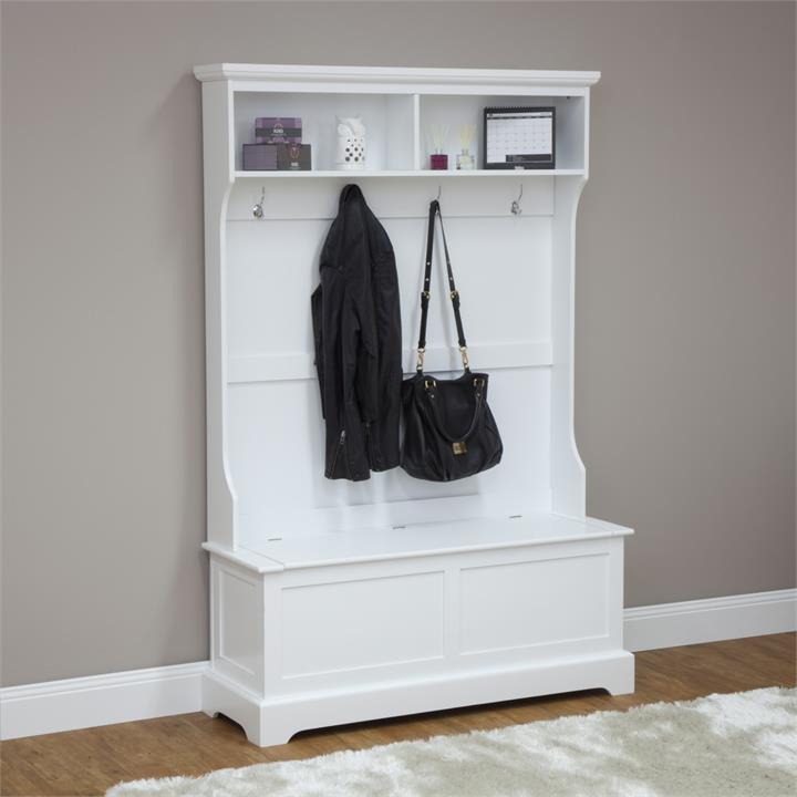 Eva Hallway Cabinet with Storage Bench - White