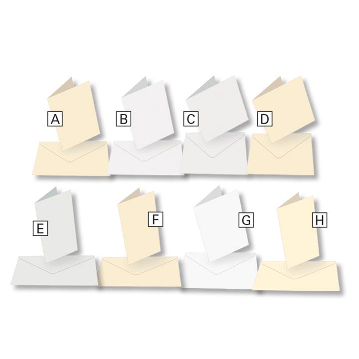 Fifty Cards and Envelopes Set White A6