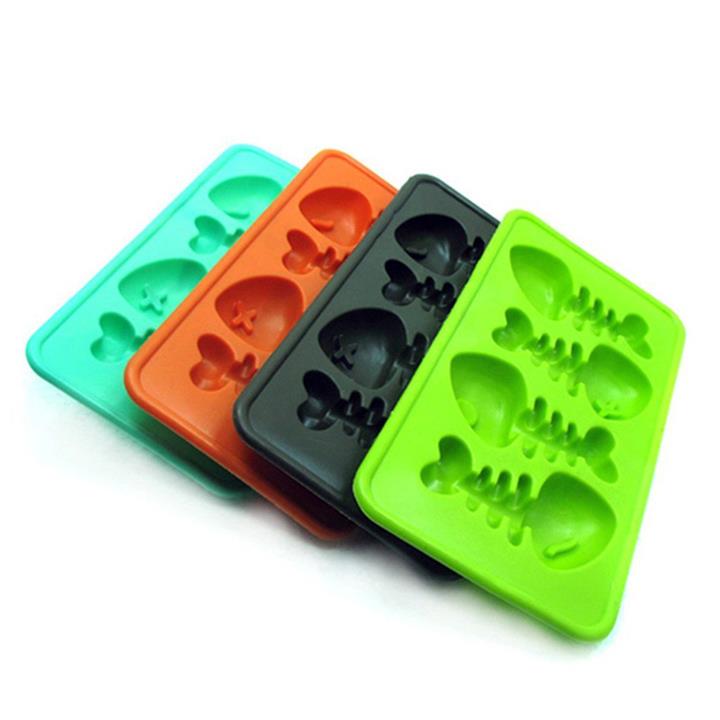 Fish Bone Shape Ice Cube Tray Ice Maker Chocolate Candy Cake Mould Creative Bar Tools