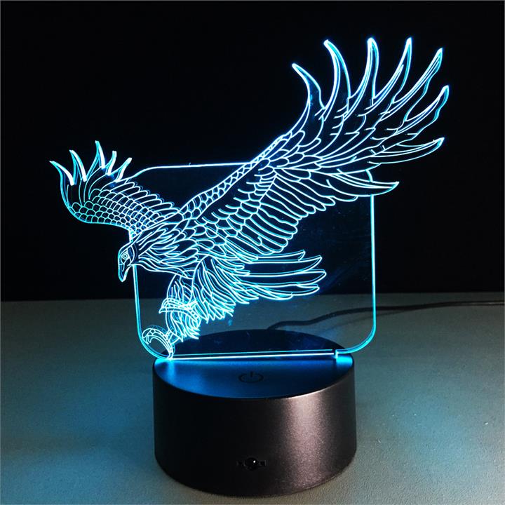 Fly Eagle USB 3D LED Lights Colorful Touch Night Light Christmas Gift