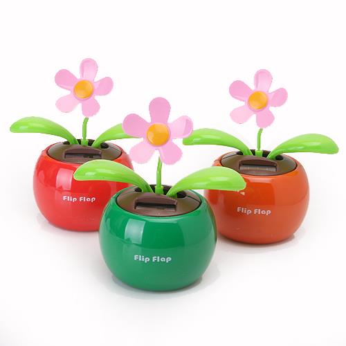 Flip Swing Flap Solar Powered Flower Car Toy Gift