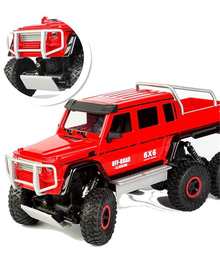 Flytec RC Car 1/12 4CH 6WD Rock Crawler 6x6 Driving Truck Double Motors Big Foot Off-Road Model Toys