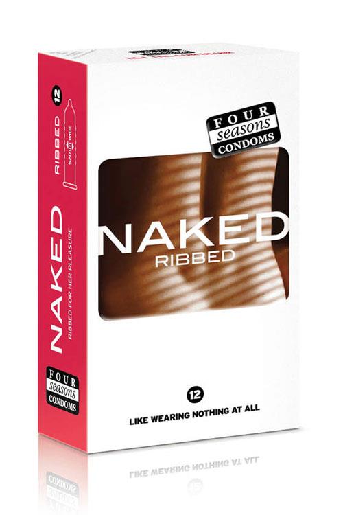 Four Seasons 'Ribbed' Naked Condom (12 pack)