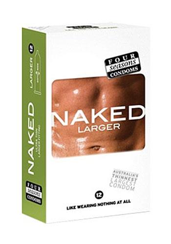 Four Seasons Naked Larger Condoms - 12 Pack