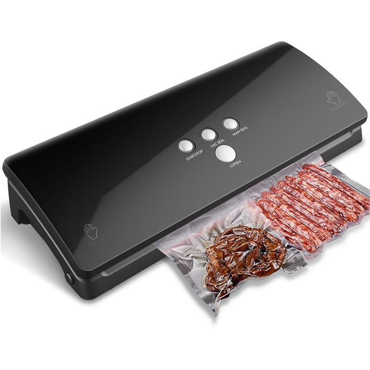 Food Packaging Vacuum Sealer Machine Automatic Vacuum Sealing System for Food Fresh Black