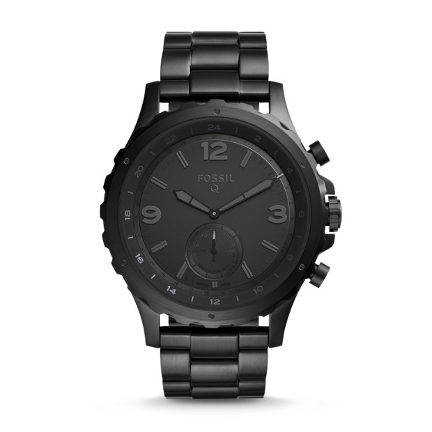 Fossil WOMEN Hybrid Smartwatch - Q Nate Black Stainless Steel