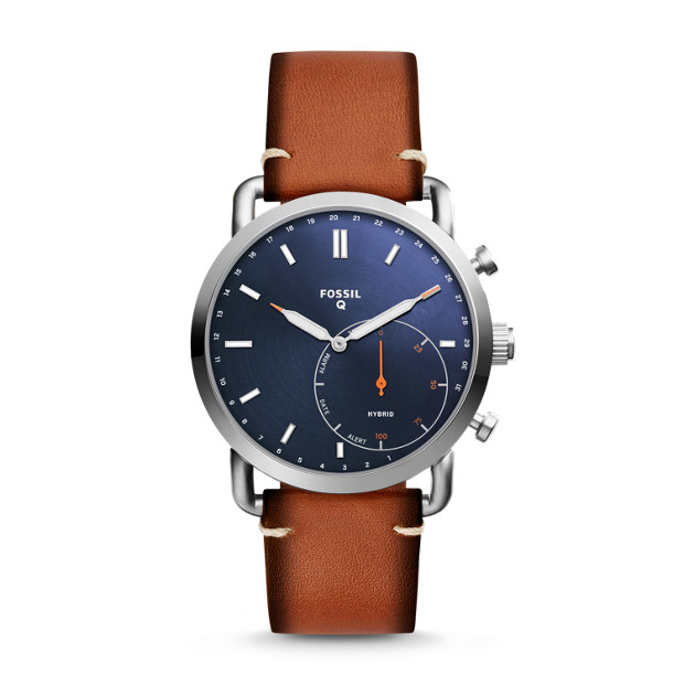 Fossil MEN Hybrid Smartwatch  Q Commuter Luggage Leather