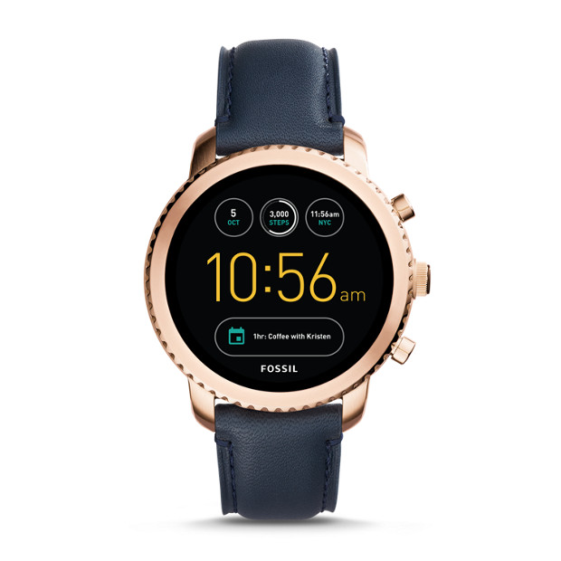 Fossil WOMEN Gen 3 Smartwatch  Q Explorist Navy Leather