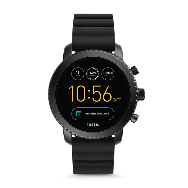 Fossil WOMEN Gen 3 Smartwatch  Q Explorist Black Silicone