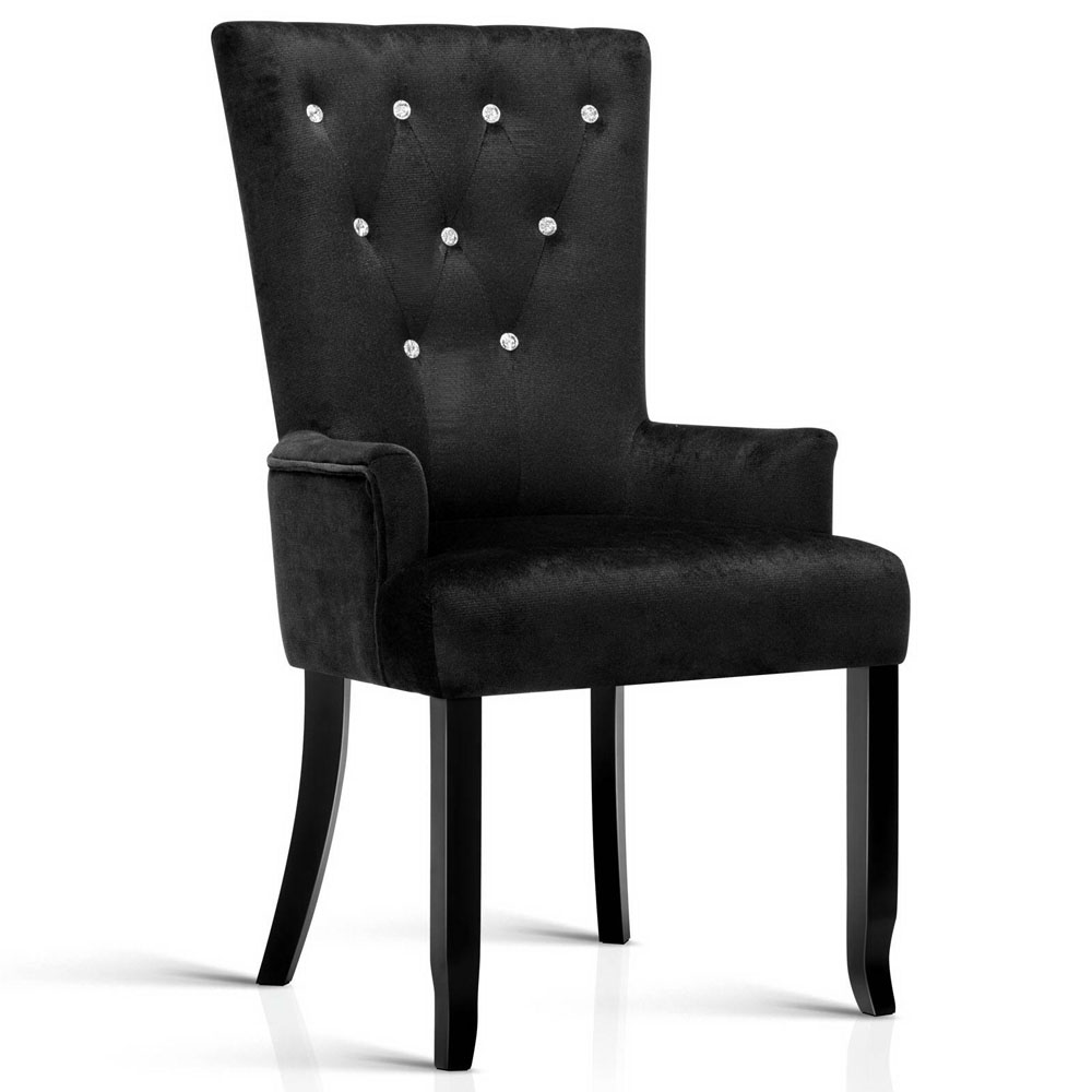 French Provincial Dining Chair (Black)