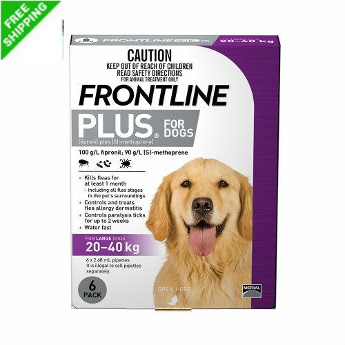 Frontline Plus Large 20-40kg Purple 3 pack